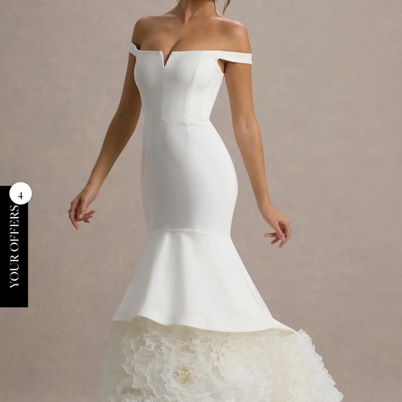 sachin and babi light blue dress Club L London Strapless White Dress